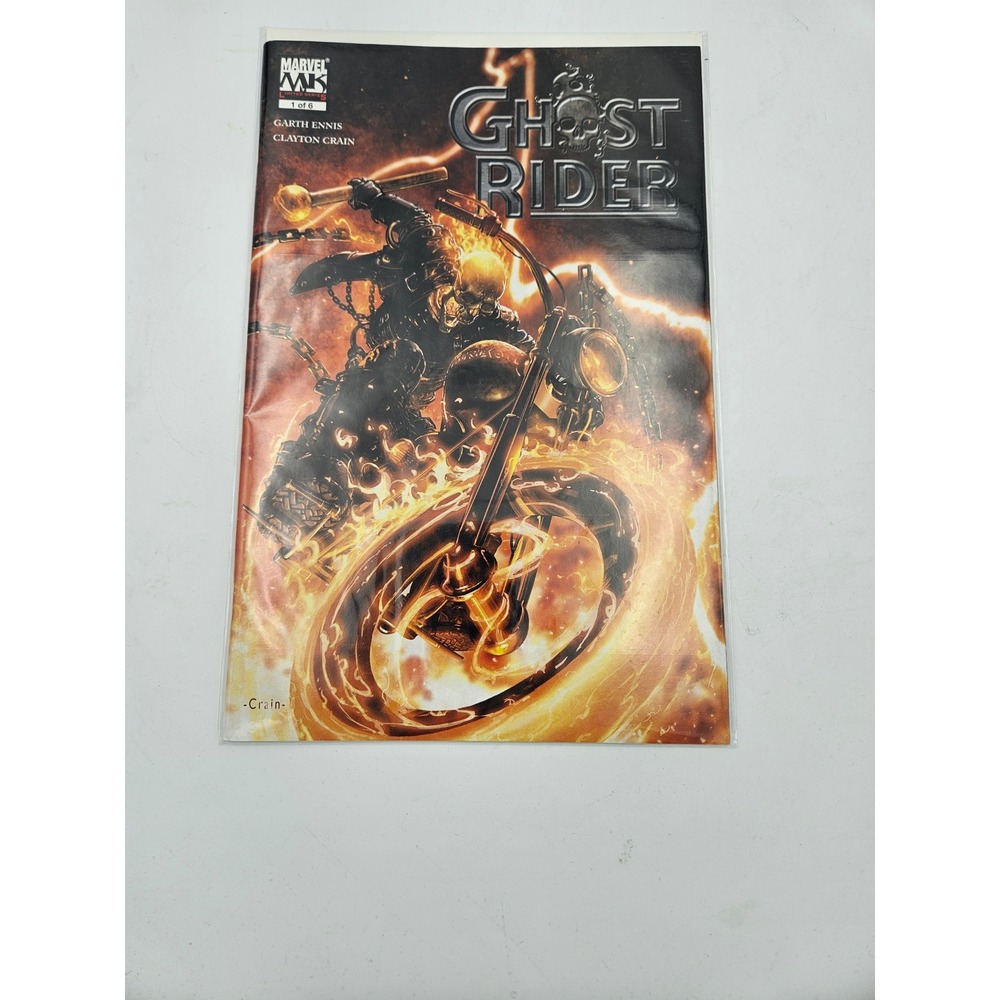 Marvel Ghost‎ Rider Comic Book Garth Ennis Clayton Crain Art Collectible
